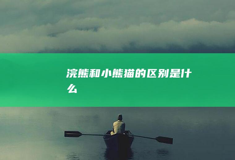 浣熊和小熊猫的区别是什么