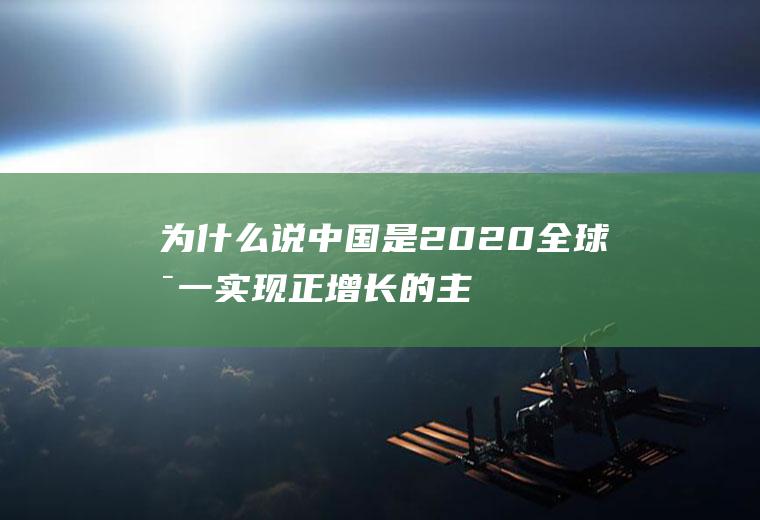 说是2020唯一实现正增长的主