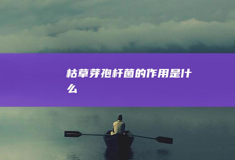枯草芽孢杆菌的作用是什么