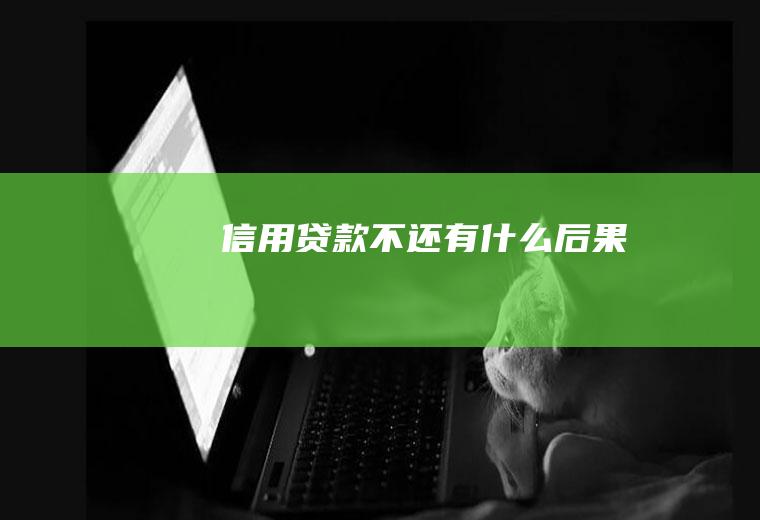 信用贷款不还有什么后果