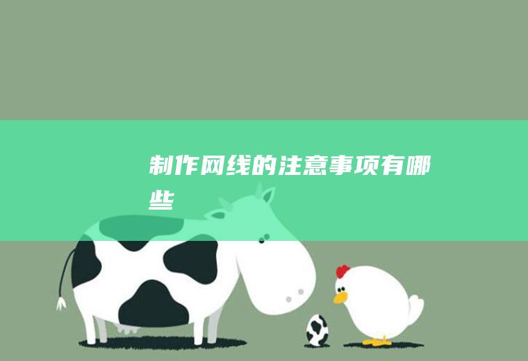 制作网线的注意事项有哪些
