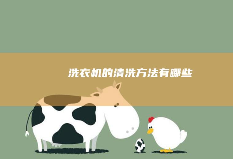 洗衣机的清洗方法有哪些