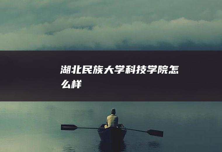 湖北民族大学科技学院怎么样