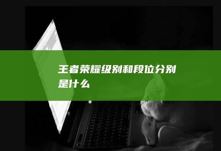 王者荣耀级别和段位分别是什么
