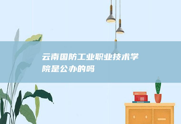 云南国防工业职业技术学院是公办的吗