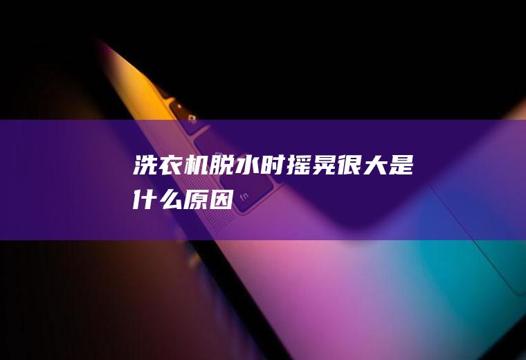 洗衣机脱水时摇晃很大是什么原因