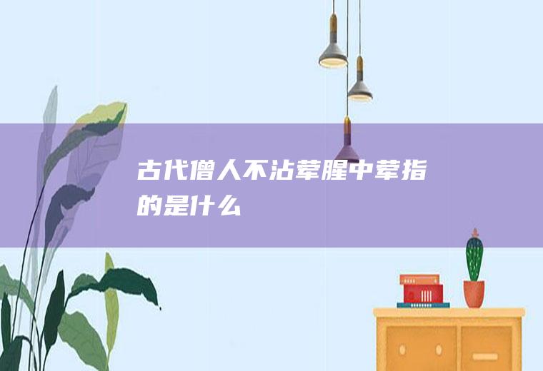 古代僧人不沾荤腥中荤指的是什么