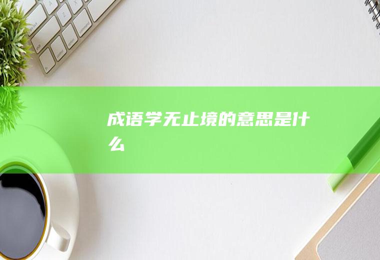 成语学无止境的意思是什么