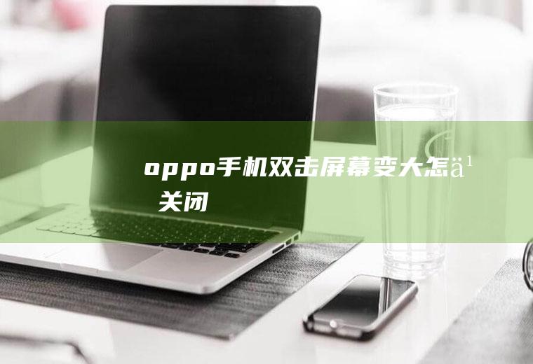 oppo手机双击屏幕变大怎么关闭