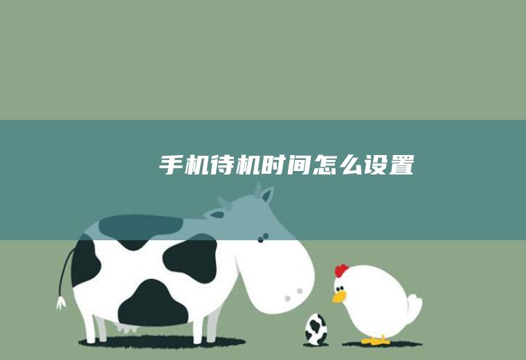 手机待机时间怎么设置