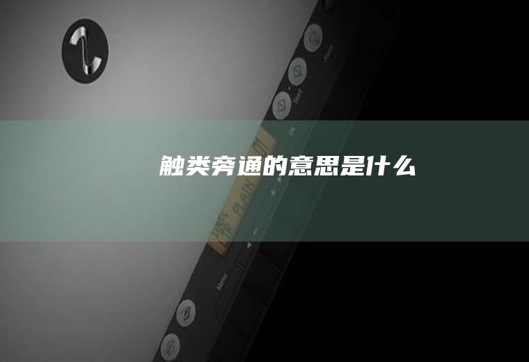 触类旁通的意思是什么