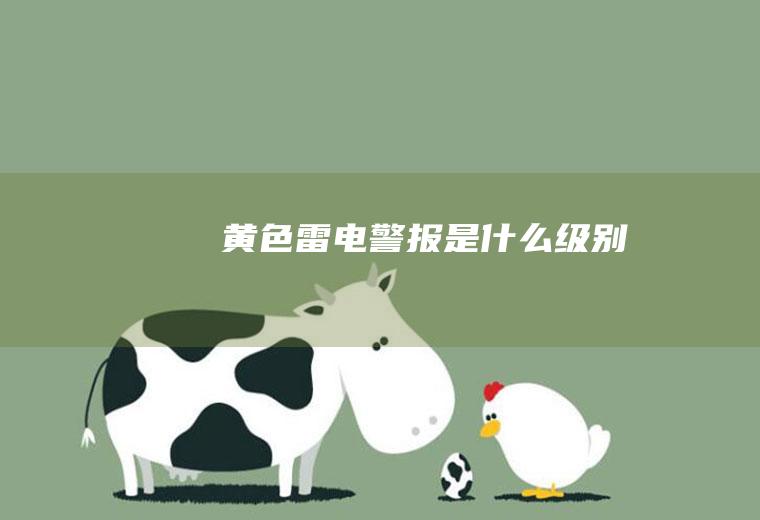 黄色雷电警报是什么级别