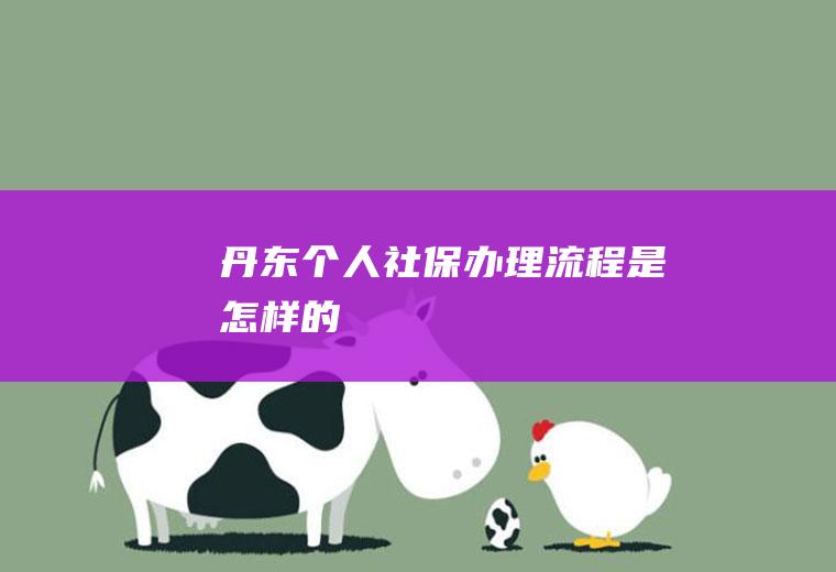 丹东个人社保办理流程是怎样的