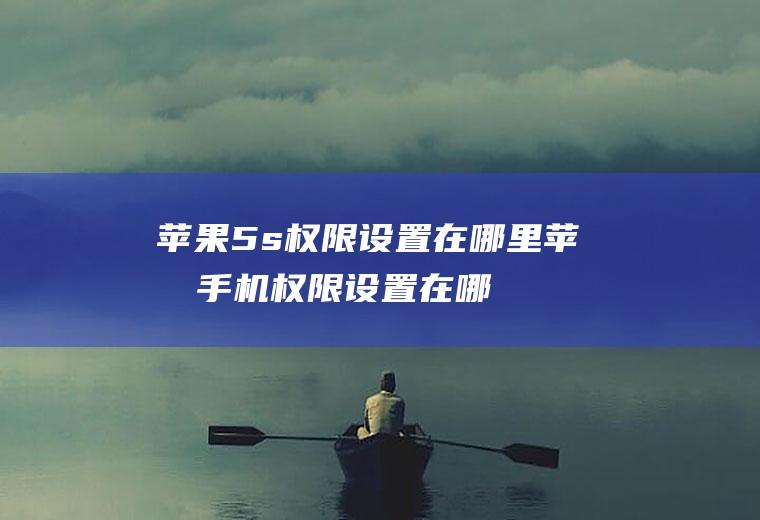 苹果5s权限设置在哪里(苹果手机权限设置在哪里)