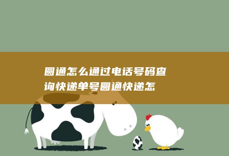 圆通怎么通过电话号码查询快递单号(圆通快递怎么用电话查单号)