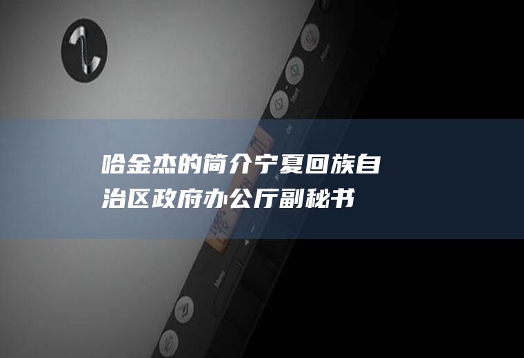 哈金杰的简介(宁夏回族自治区政府办公厅副秘书长)