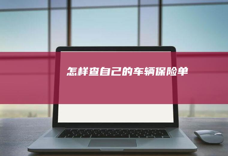 查自己的车辆保险单