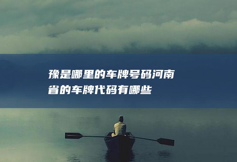 豫是哪里的车牌号码(河南省的车牌代码有哪些)