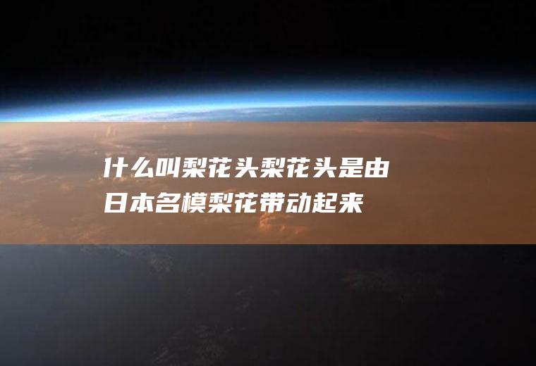 什么叫梨花头(梨花头是由日本名模梨花带动起来的时尚发型)