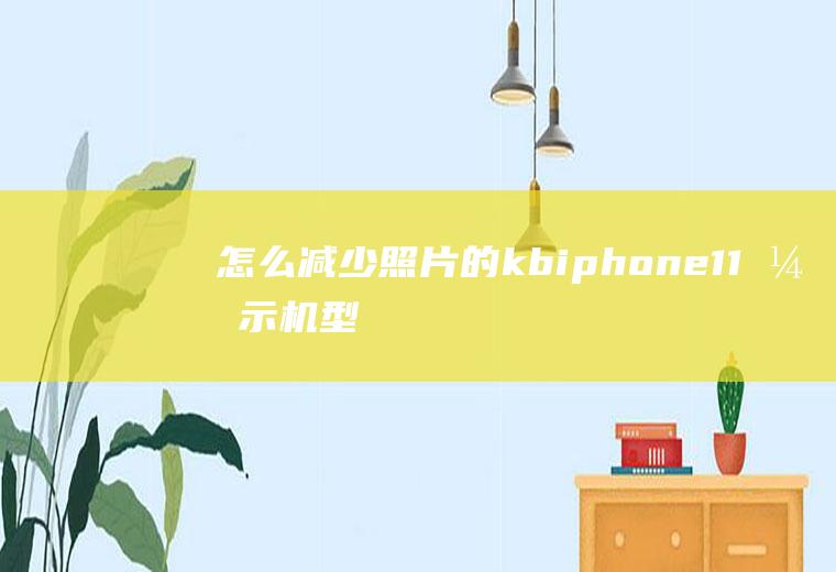 怎么减少照片的kb(iphone11演示机型)