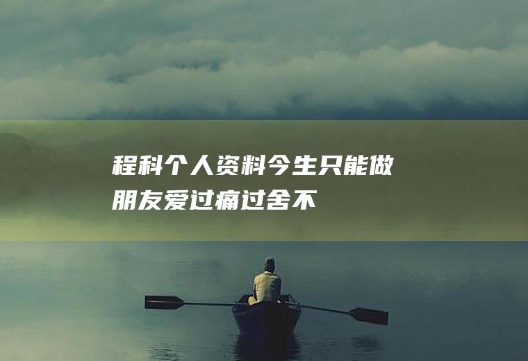 程科个人资料(《今生只能做朋友》爱过痛过舍不得)