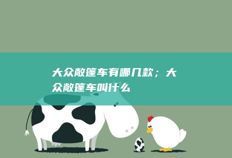 大众敞篷车有哪几款；大众敞篷车叫什么