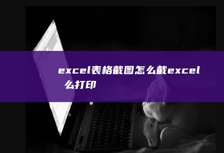 excel表格截图怎么截(excel怎么打印成图片单元格)