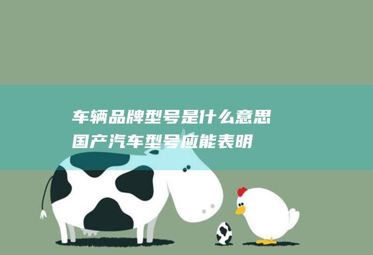 车辆品牌型号是什么意思(国产汽车型号应能表明汽车的厂牌、类型和主要特征参数)