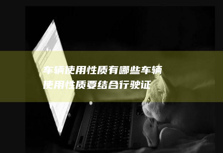 使用性质有哪些使用性质要结合行驶证