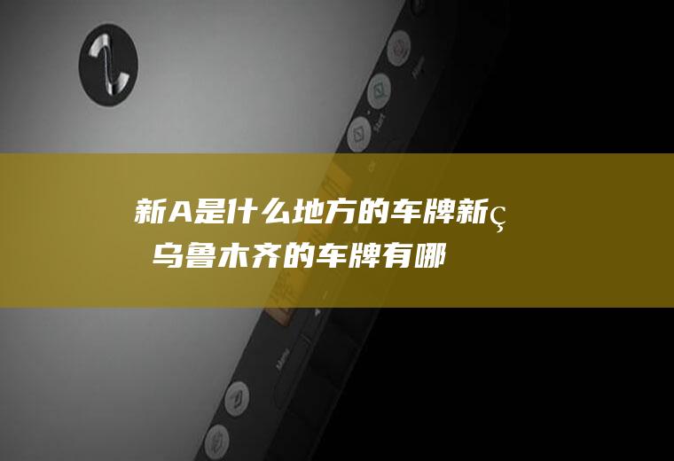 新A是什么地方的车牌(新疆乌鲁木齐的车牌有哪些)