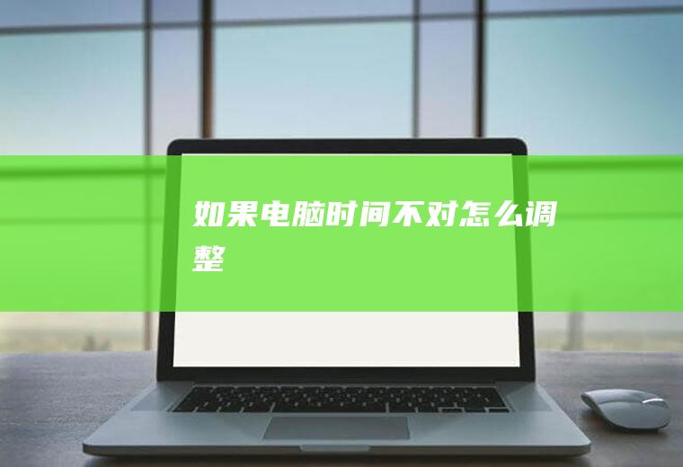 如果电脑时间不对怎么调整