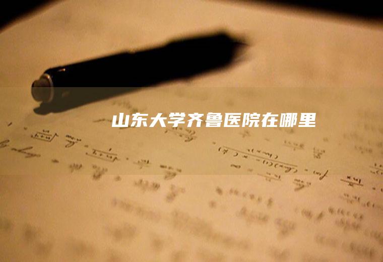 山东大学齐鲁医院在哪里