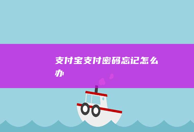 支付宝支付密码忘记办