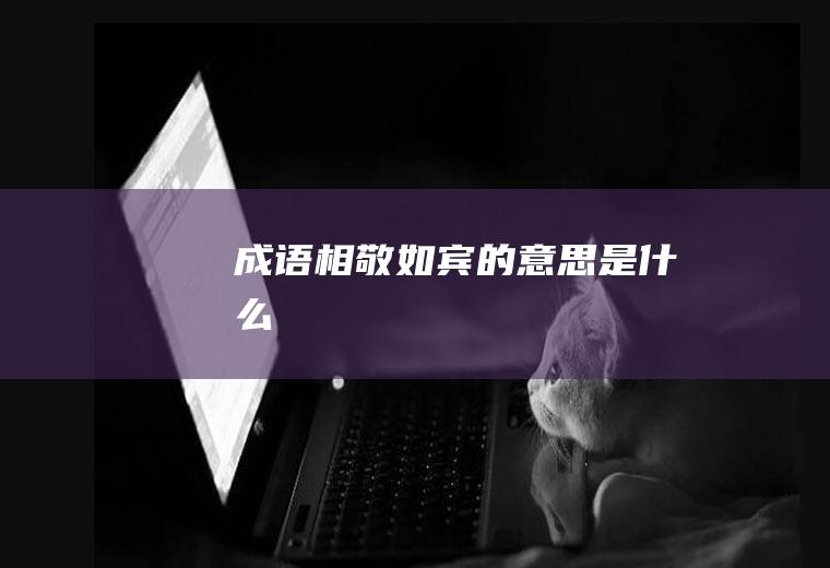 成语相敬如宾的意思是什么