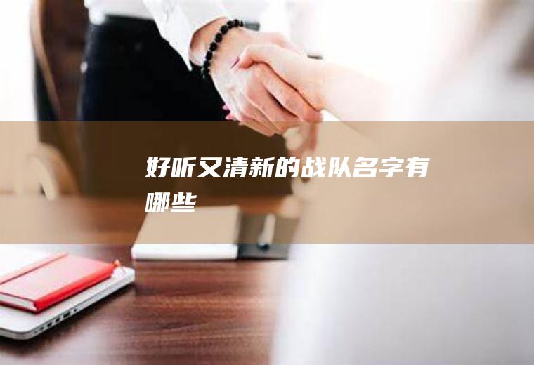 好听又清新的战队名字有哪些