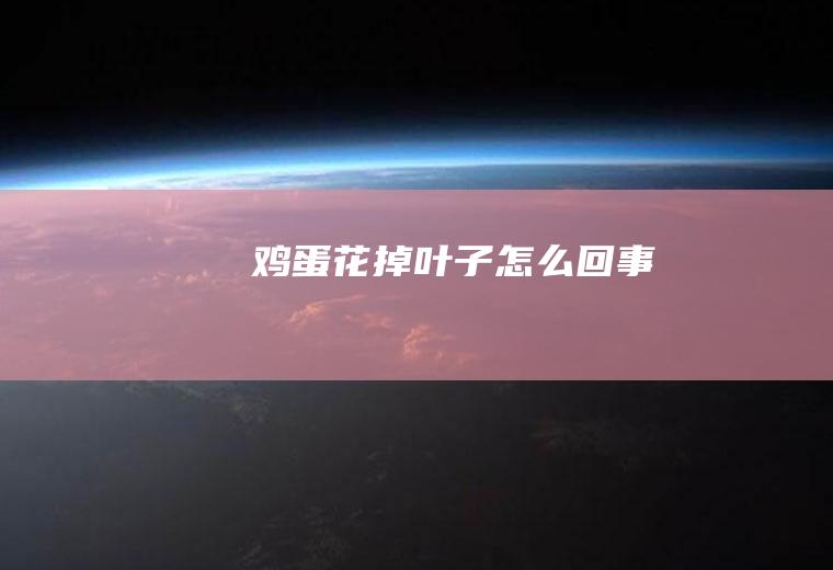 鸡蛋花掉叶子怎么回事