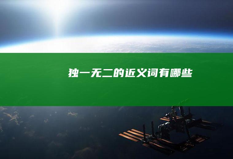 独一无二的近义词有哪些