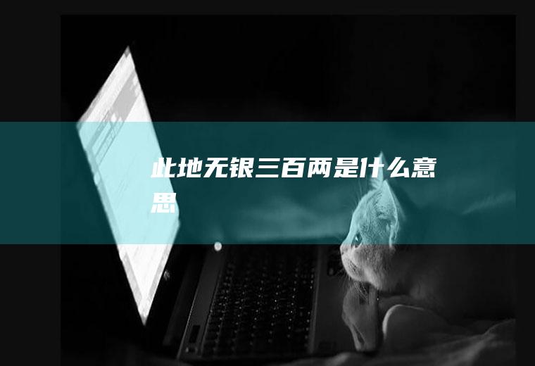 此地无银三百两是什么意思