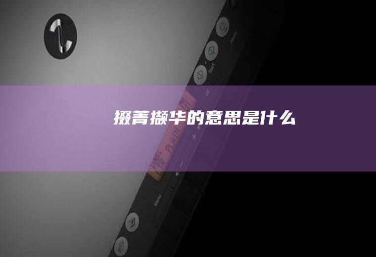 掇菁撷华