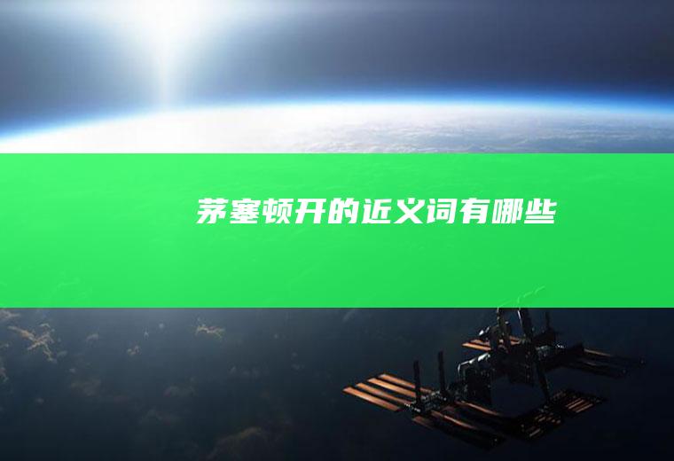 茅塞顿开的近义词有哪些