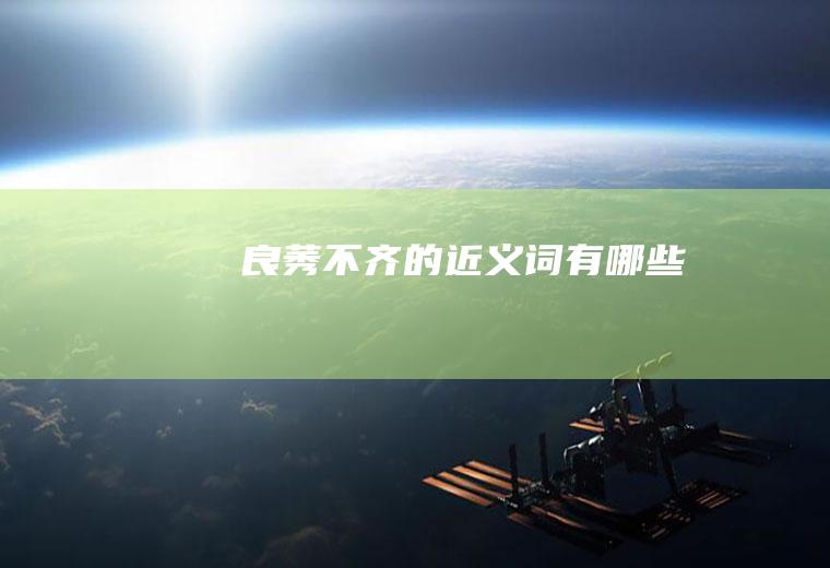 良莠不齐的有哪些