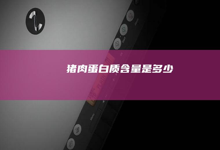 猪肉蛋白质含量是多少