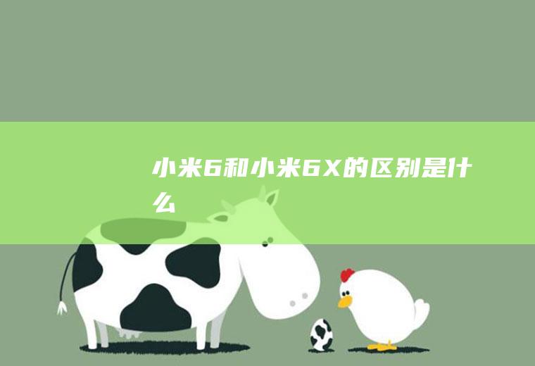 小米6和小米6X的区别是什么