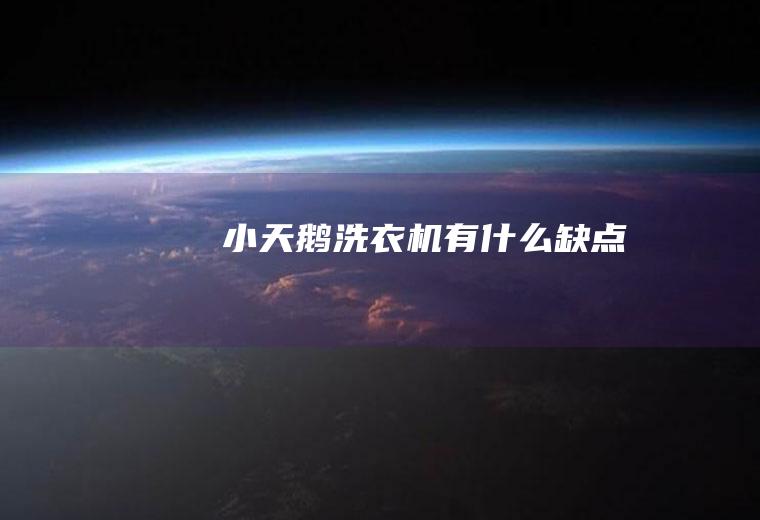 小天鹅洗衣机有什么缺点