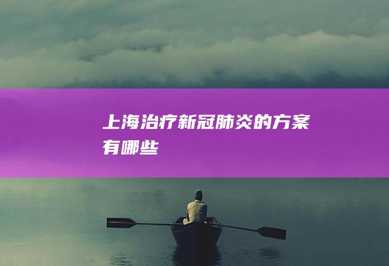 上海治疗新冠肺炎的方案有哪些