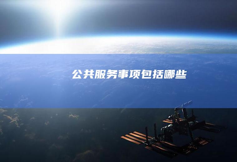公共服务事项包括哪些