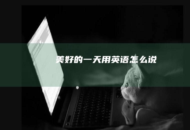 美好的一天用说
