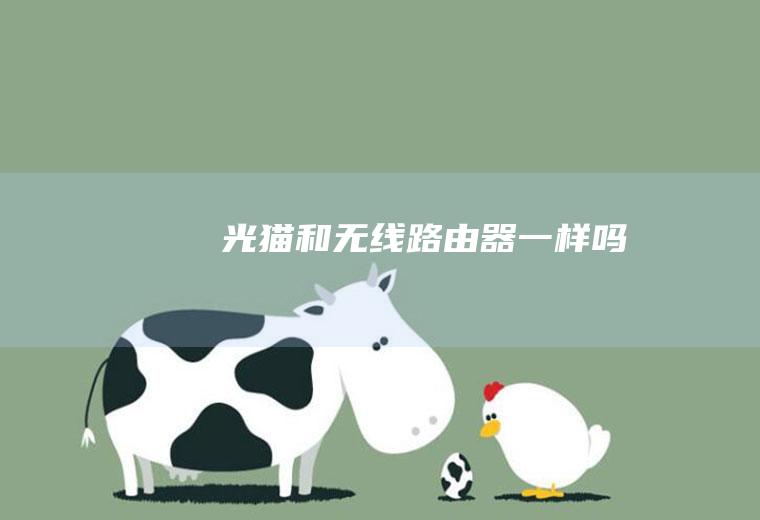 光猫和无线路由器一样吗