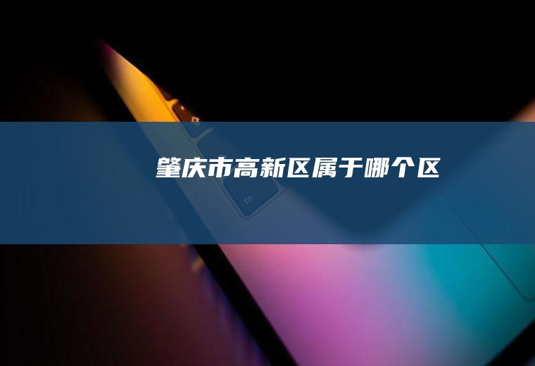 肇庆市高新区属于哪个区
