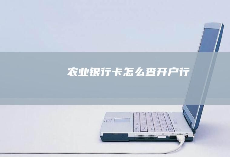 农业银行卡怎么查开户行
